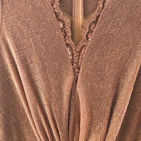 - Talbot Runhof Ruched Lurex Gown